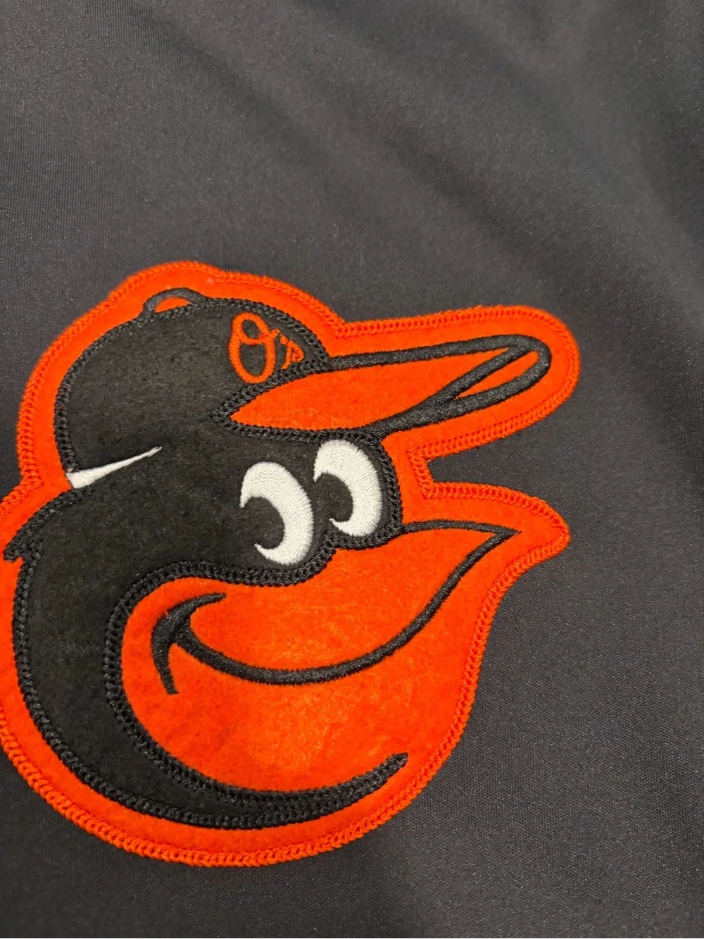 Baltimore Orioles Stitches Black & Gray 1/4 Zip Fleece Jacket-Large